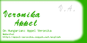 veronika appel business card